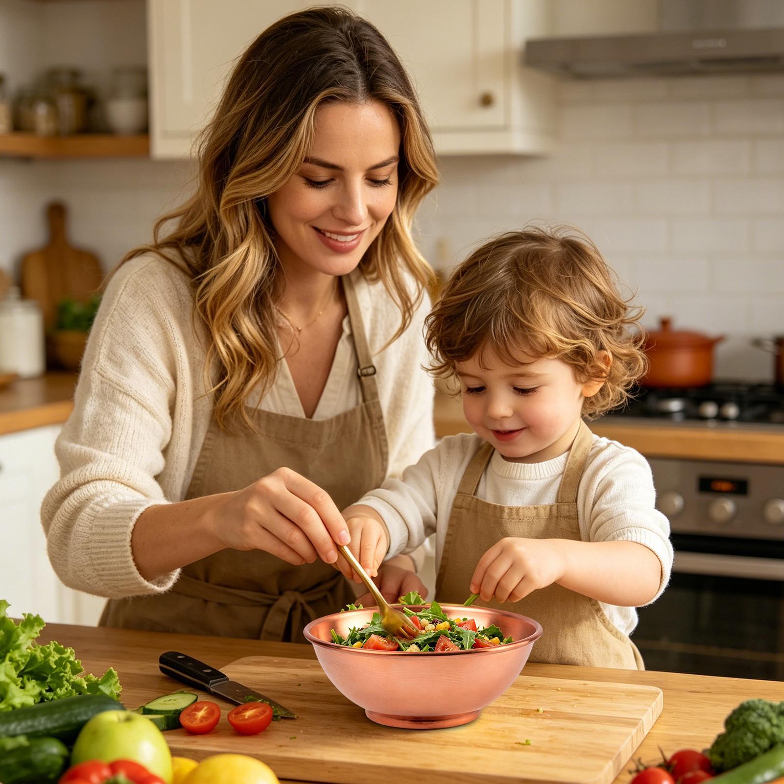 ชามทองแดงขนาดใหญ่ ภาชนะเก็บของ - Home Cooking Recipes บทวิจารณ์และราคา
